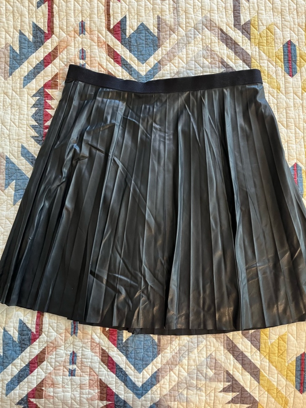 J. Crew Pleather Pleated Skirt